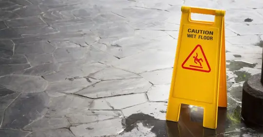 caution wet floor sign
